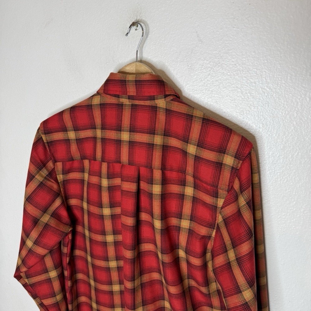 Dixxon Jarhead Red Long Sleeve Flannel Plaid Work Shirt Outdoor Mens Small - Picture 7 of 12